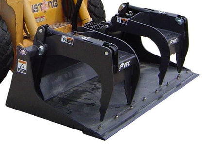 Paladin Scrap Grapple Bucket | Working Width 74"–82" | Severe-Duty Solid Bottom | Routed Hydraulic Lines w/ Hose Saver | 15–25 GPM | For Skid-Steer Loaders
