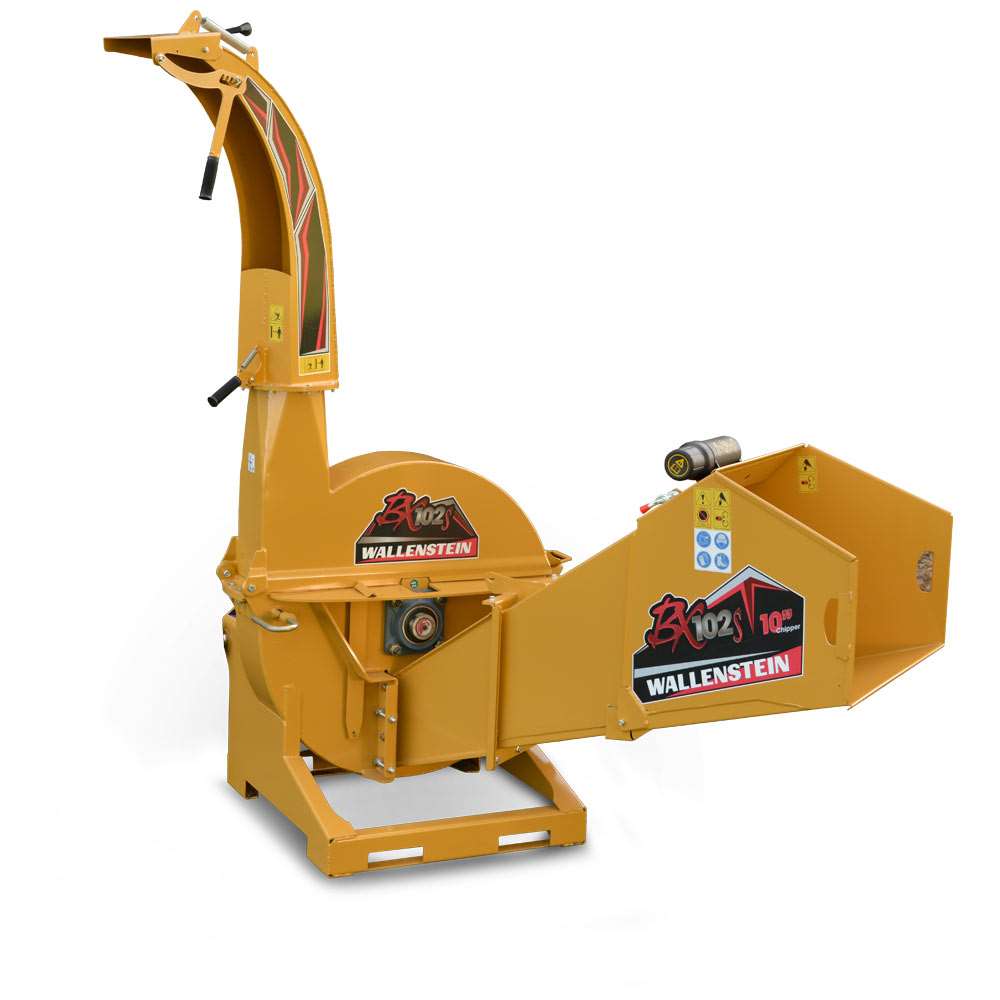 Wallenstein | Gravity Feed Wood Chippers | Models BX Series | Rotor Diameter 25" To 36" | Chipping Capacity 3.5" To 10" | Horsepower 22-120 HP | For Tractors