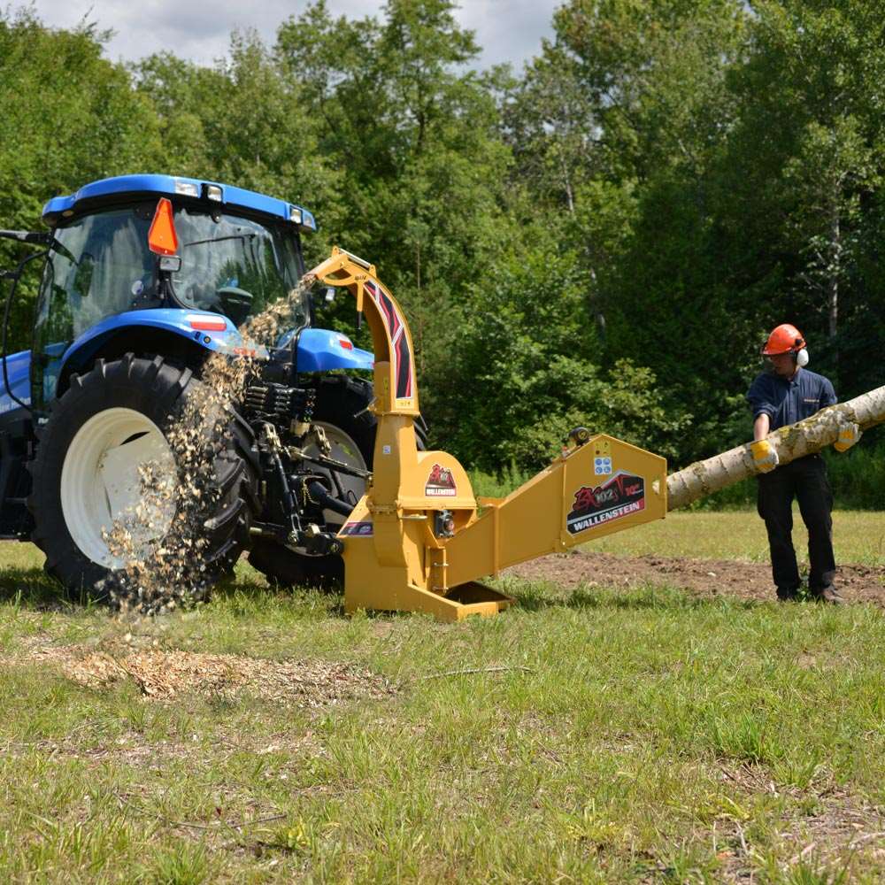 Wallenstein | Gravity Feed Wood Chippers | Models BX Series | Rotor Diameter 25" To 36" | Chipping Capacity 3.5" To 10" | Horsepower 22-120 HP | For Tractors