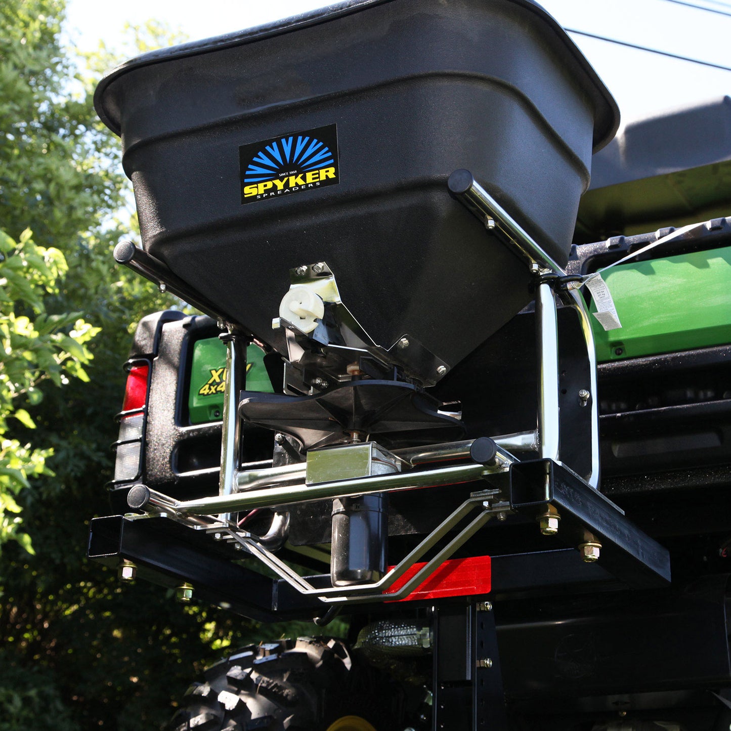 Spyker Pro-Series Electric Spreader | Model S80-12010 | 120 lb Electric Spreader | 16' Spread Width | 12 Volt DC Motor | For ZTR Mowers, ATVs & UTVs