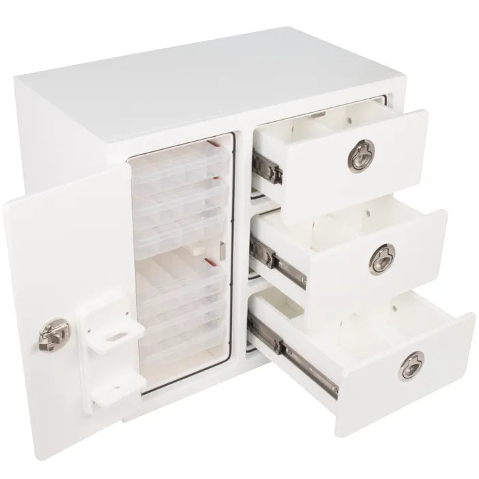 RIO MARINE CUSTOMS FREE STANDING 3 DRAWER 6 PLANO TRAY TACKLE UNIT