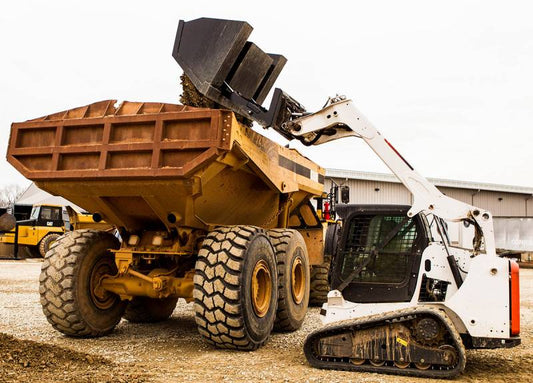 Loflin Fabrication | Front Dump (High Tip) Bucket | Widths 72"-96" | Capacity 1.270 To 1.760 CUYD | For Skid Steer