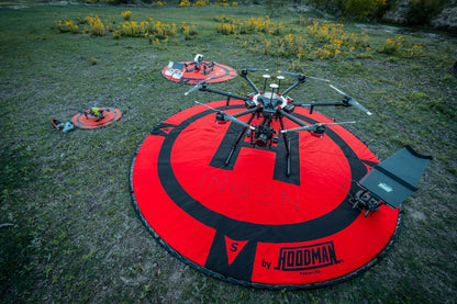 Hoodman Weighted UAV Drone Landing Pad Line | Model HDLP3, HDLP5, HDLP8 | Diameter 3' To 8' | Stable, Portable, Durable For Drones
