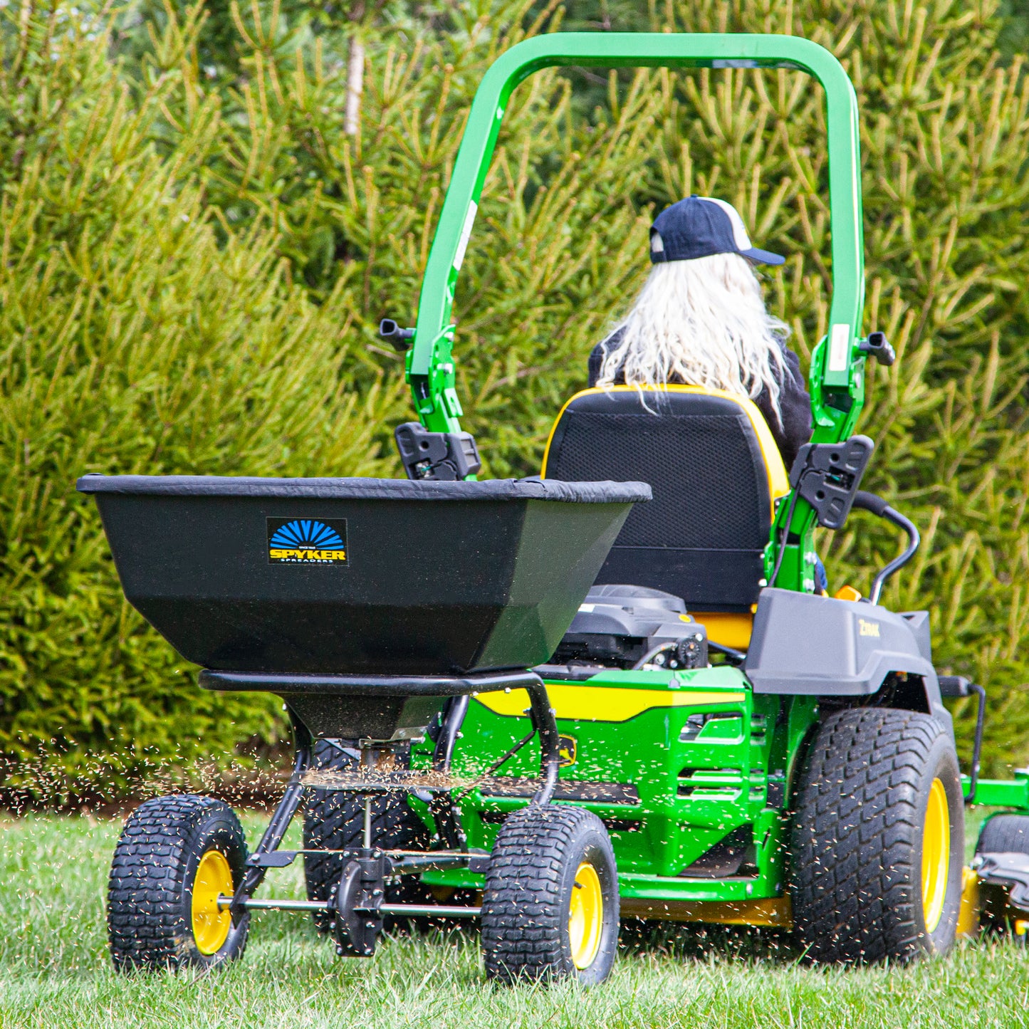 Spyker Pro-Series Tow-Behind Broadcast Spreader | Model SPY200T-1P | Capacity 200 lbs | 12' Spread Width | 15-25+ HP | For Tractors & ZTRs