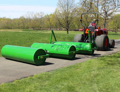 TurfTime Triple Gang Fairway Rollers | Model AR/LR-3G Series | 24" Rolling Diameter | 102"-284" Rolling Width |For Tractor