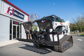 McLaren Industries Heavy Duty Grapple | Width 66" To 84" | 15 To 25 GPM | For Skid Steer