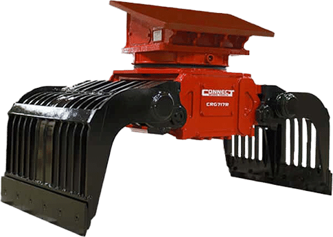 Connect Work Tools Rotating Grapple | Model CG22 | Width 41.3" | Jaw Opening 48" | 19 To 30 Ton | For Excavators