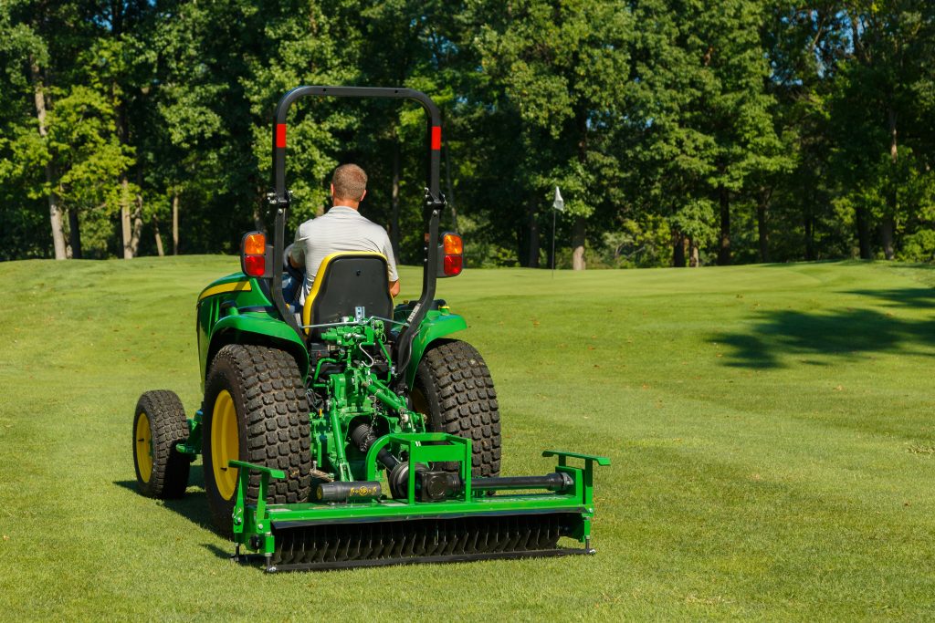 TurfTime Commercial Grass Dethatcher - Verticutters | 24-61 Blades | Model TM-4800 | 45″ Working Width | 20-25HP | For Tractor