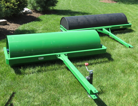 TurfTime Heavy Duty Smooth Turf Rollers For Tractor or Skid Steer - Pull Type, Hydraulic Lift, 3pt or Skid Steer Attachment