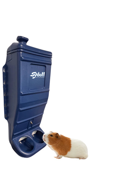 Sydell Blue Poly Mineral & Grain Feeder | #1013C / #1013 | 25 lb Capacity | For Sheep & Goat