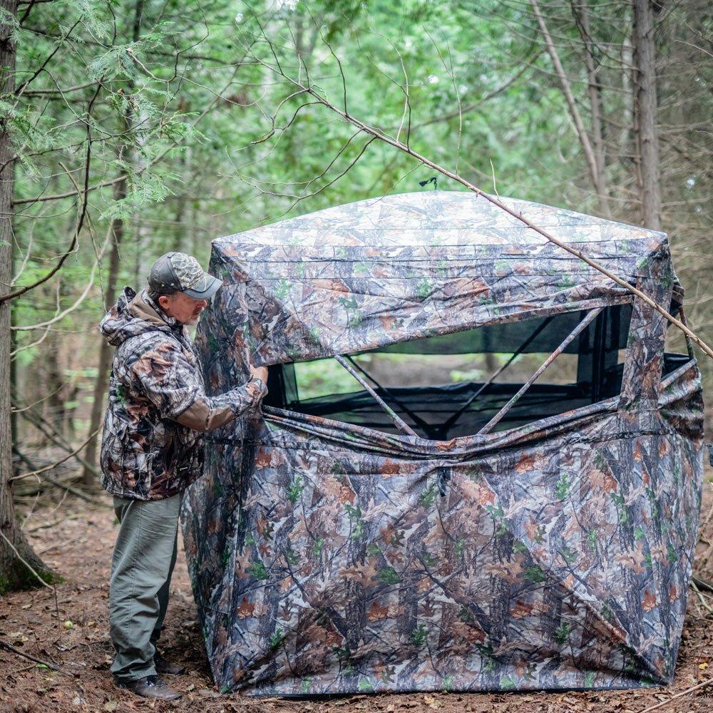 Millennium Treestands Antler Shak 30/30 Ground Blind | Model GB-030-30 | Size 58" x 58" x 70" | 3-Person Hunting Blind