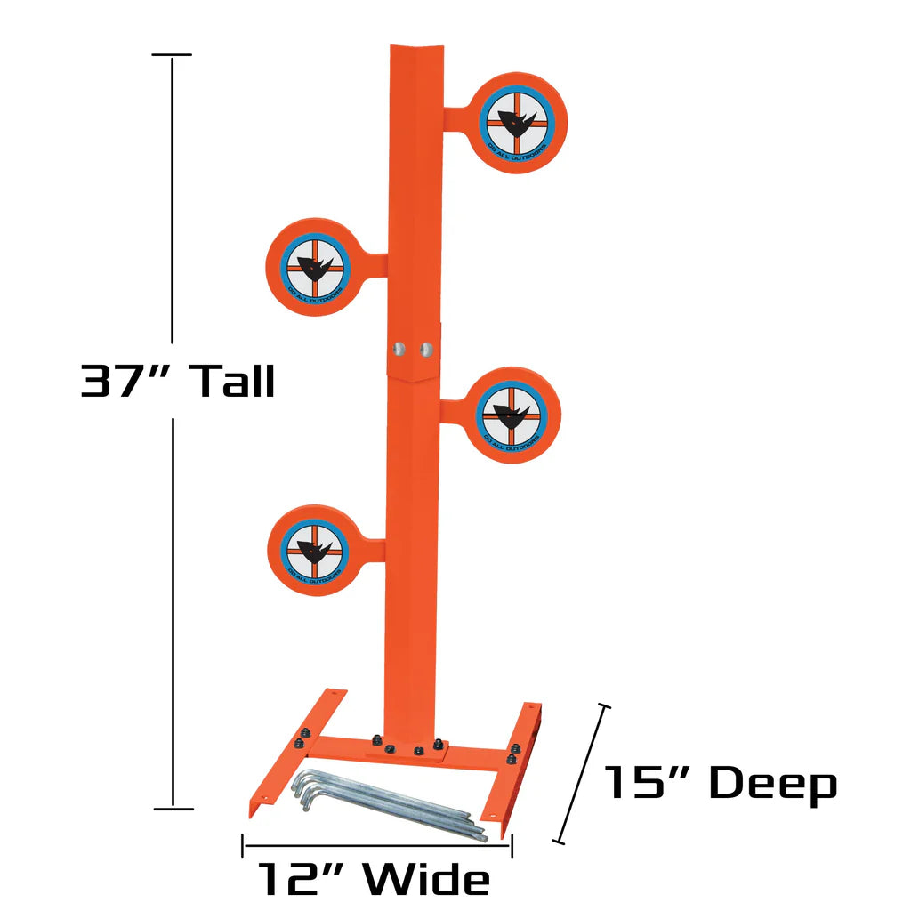 Do All Traps Handgun Dueling Tree | 12" Wide | Length 37" | 4-Target Reactive System