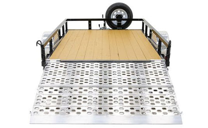 Heavy Duty Ramps Bi-Fold Landscaping Trailer Ramp | Model F05-79-048-HINGE | Size 48" L x 79" W | Capacity 5,000 lb Per Axle | Horsepower 23 HP | For Landscaping & Trailers