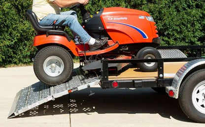 Heavy Duty Ramps Bi-Fold Landscaping Trailer Ramp | Model F05-79-048-HINGE | Size 48" L x 79" W | Capacity 5,000 lb Per Axle | Horsepower 23 HP | For Landscaping & Trailers