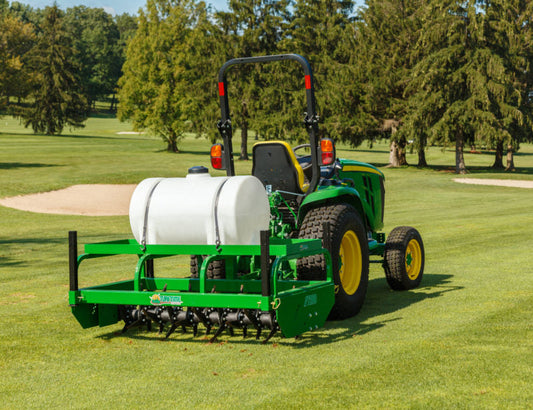 TurfTime Advantage Aerator | Model AA-9600 | Overall Width 96" | Capacity 55 Gallons | Horsepower 55-75 HP | For Tractors