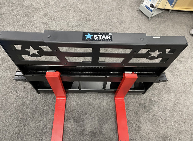 Star Industries Fork Frame | Model 110WT-ITA To 110EC-ITA | Width 30.5" To 46" | 3,700 To 5,500 lbs | 8 To 30+ GPM | For Skid Steer Quick-Tach