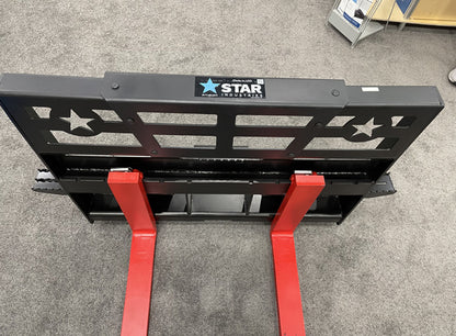 Star Industries Fork Frame | Model 110WT-ITA To 110EC-ITA | Width 30.5" To 46" | 3,700 To 5,500 lbs | 8 To 30+ GPM | For Skid Steer Quick-Tach