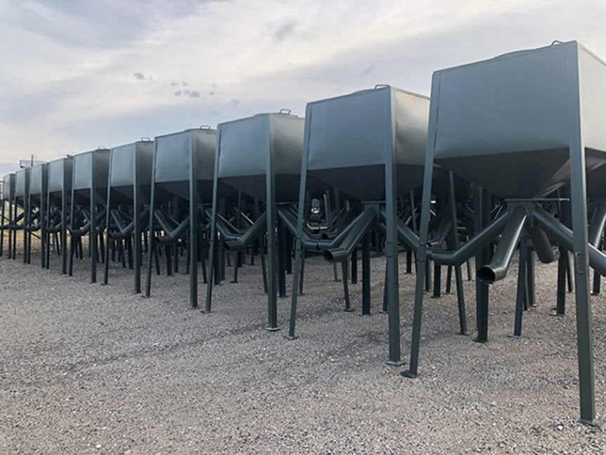 AWS Blind | Heavy Duty Protein Extended Tube Feeders | Model 1000 lb, 2000 lb & 3000 lb Capacity | Gravity-Fed | Horsepower 20 To 75 HP | For Tractors, ATVs, UTVs