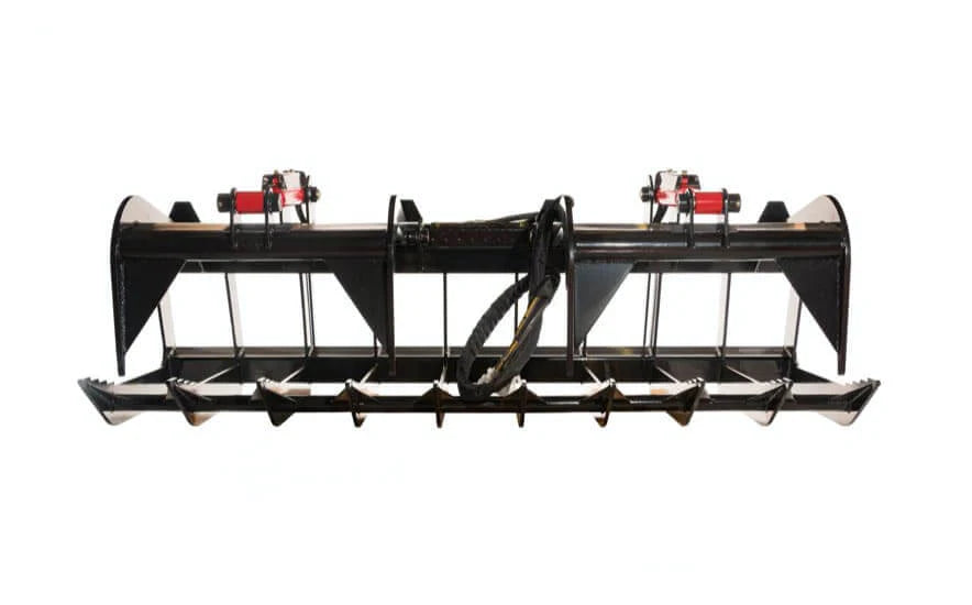 McLaren Industries Heavy Duty Root Grapple Bucket | Model 60X101X66, 60X101X78 & 60X101X84 | Width 66", 78", 84" | Twin 2" x 8" Cylinders | 15 To 25 GPM | For Skid Steer
