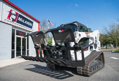 McLaren Industries Heavy Duty Root Grapple Bucket | Model 60X101X66, 60X101X78 & 60X101X84 | Width 66", 78", 84" | Twin 2" x 8" Cylinders | 15 To 25 GPM | For Skid Steer