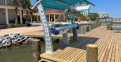 Killer Dock Premium Fish Cleaning Station | Model Slam 7 ½ | Width 90" | Marine-Grade Aluminum & HDPE | For Dock, Seawall & Patio