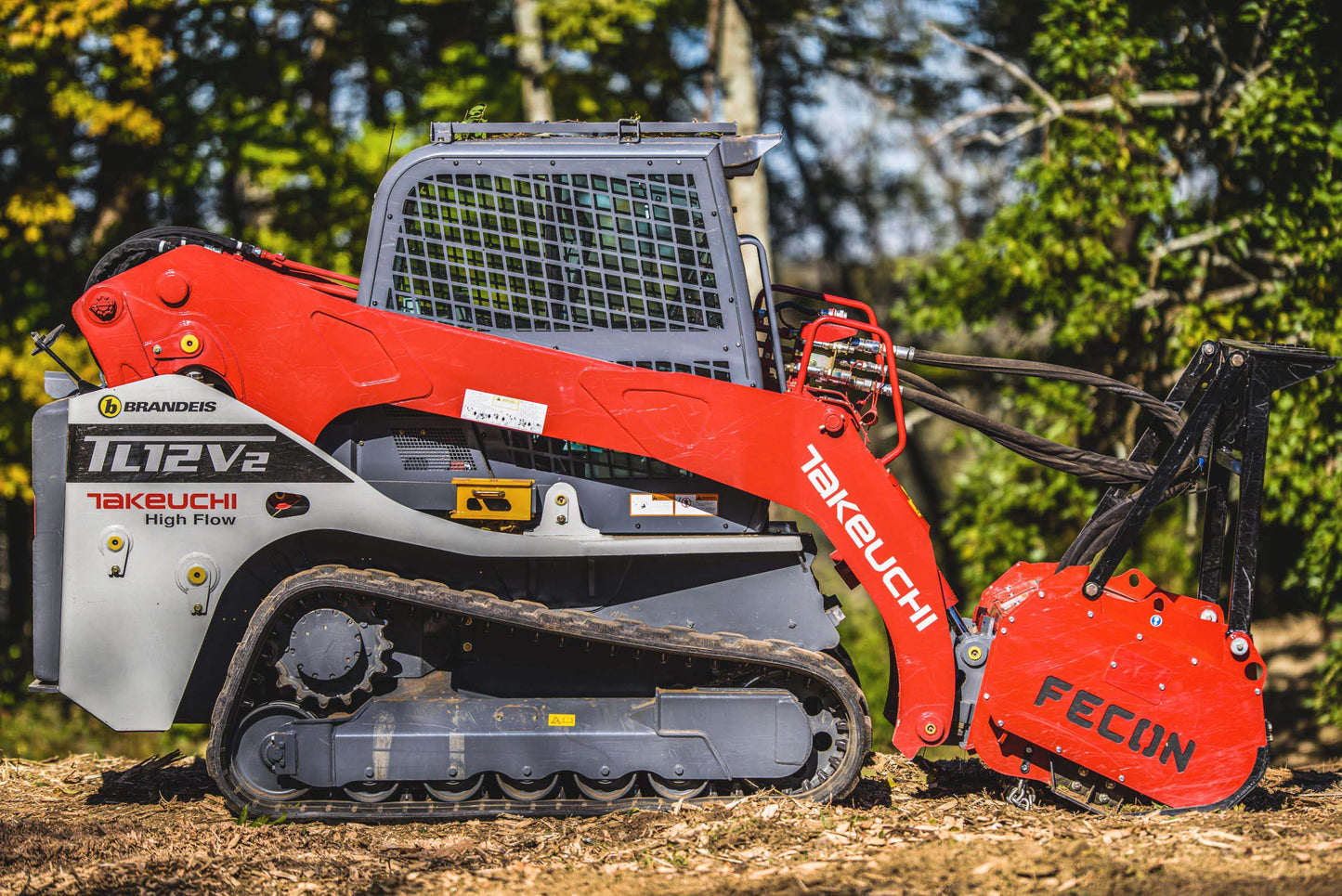 Fecon Bull Hog High Flow Mulching Head | Model BH62SS, BH74SS & BH85SS | Width 50" To 72" | 30–50 GPM | For Skid Steer & Compact Track Loader