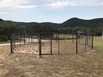 EGC Traps Basic Hog Trap System | 30' Diameter | 6' x 10' Reinforced Panels | Drop Gate & Man Gate | Custom Expandable Wild Hog Control