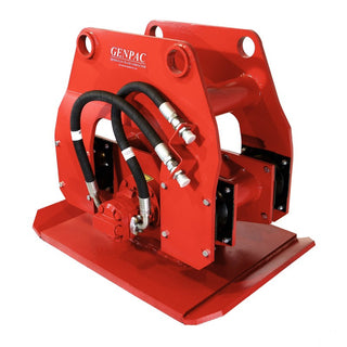 Gentec Equipment Pin-On Hydraulic Plate Compactors | Model GE980 | Bottom Plate 29" x 40" | Machine Size 16–29 Tons | For Excavators