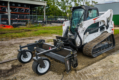 McLaren Industries Hydraulic Power Rake | Model 60X833X74 & 60X833X90 | Width 72" & 90" | 16 To 26 GPM | For Skid Steer