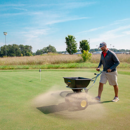 Spyker ERGO-PRO™ 80-lb. Broadcast Spreader | Model SPY80-1S | Spread Width 4'-12' | Wheel Dimensions 13" x 5"