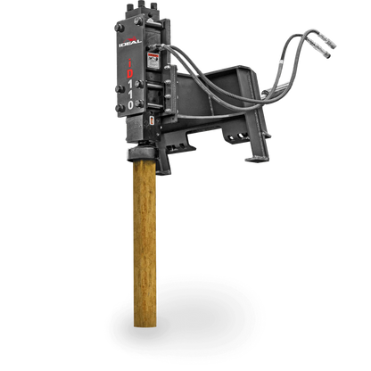 Ideal | Vibratory Start Post Driver | Model ID100 & ID110 | Width 9" | 1150 ft-lb Energy Class | Hydraulic Flow 13–24 GPM | For Skid Steersz