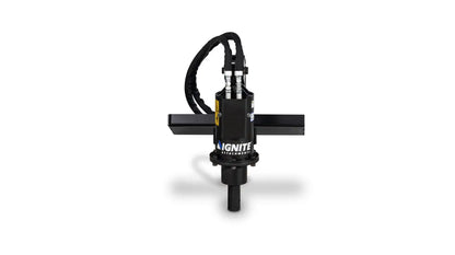 Ignite Attachments Mini Auger | Model 100PH | Overall Width 25" | Max Auger Bit Diameter 24" | Hydraulic Flow 15 GPM | For Mini Skid Steers