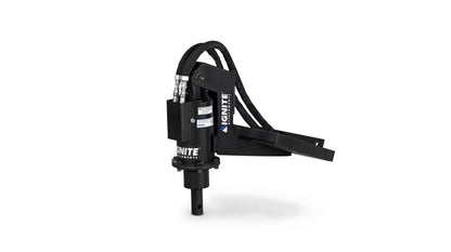Ignite Attachments Mini Auger | Model 100PH | Overall Width 25" | Max Auger Bit Diameter 24" | Hydraulic Flow 15 GPM | For Mini Skid Steers
