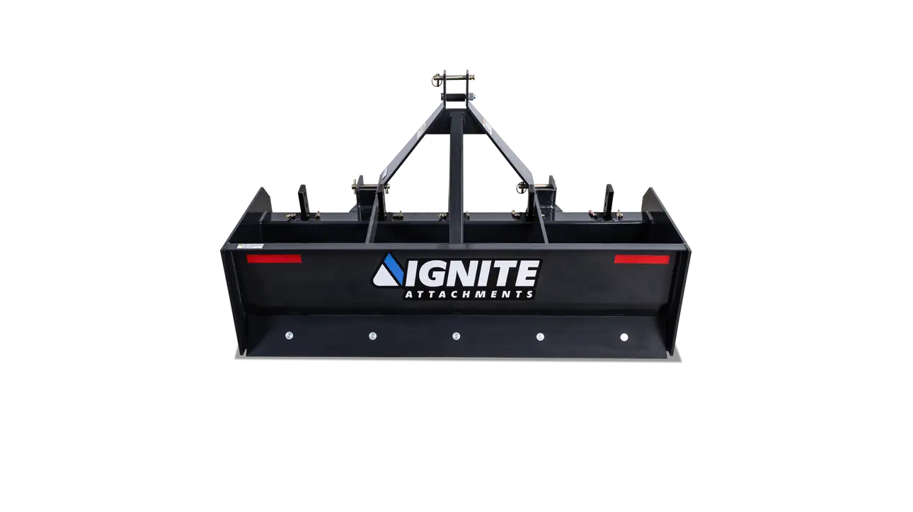 Ignite Attachments 3-Point Blade Box 72" | SKU 7494926 | Blade Width 73.5" | Blade Height 33" | Horsepower 25-50 HP | For Tractors