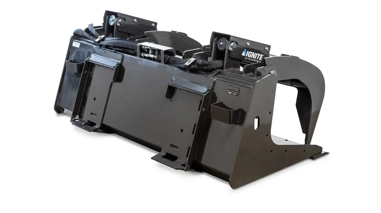 Ignite Attachments Bucket Grapple | Overall Width 62" | Grapple Opening 34.5" | Hydraulic Flow 15–25 GPM | For Skid Steers