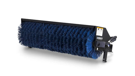 Ignite Attachments | Manual Angle Broom | 84-Inch | Hydraulic Flow 16-24 GPM | For Skid Steers