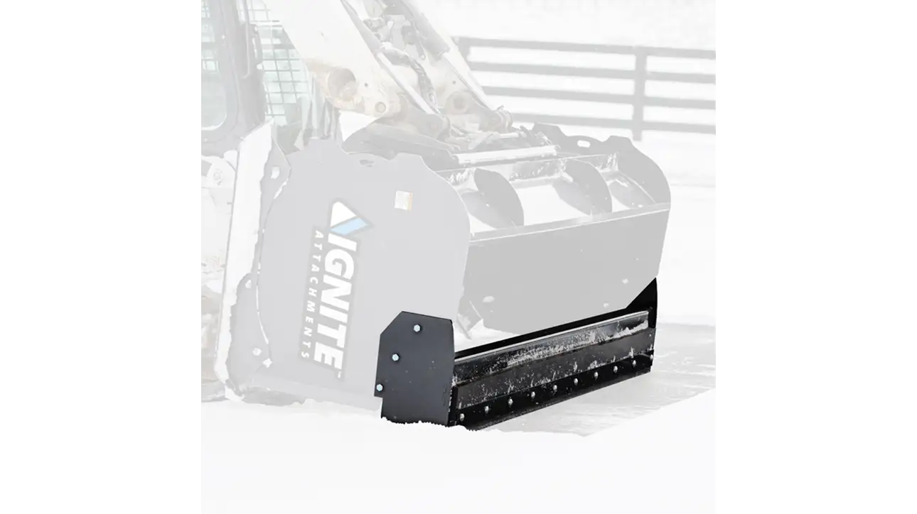 Ignite Attachments Universal Quick Attach Snow Pusher | Working Width 69” | Hydraulic Flow 30-60 GPM | For Skid Steers