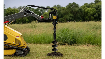 Ignite Attachments Mini Auger | Model 100PH | Overall Width 25" | Max Auger Bit Diameter 24" | Hydraulic Flow 15 GPM | For Mini Skid Steers