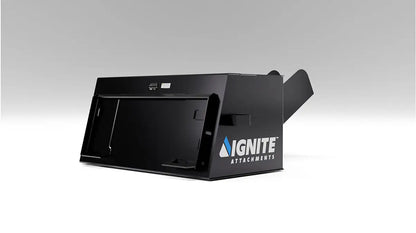 Ignite Attachments Concrete Chute Bucket | Width 50.5" | Capacity 2/3 yd | Hydraulic Flow Range 13–25 GPM | For Skid Steers