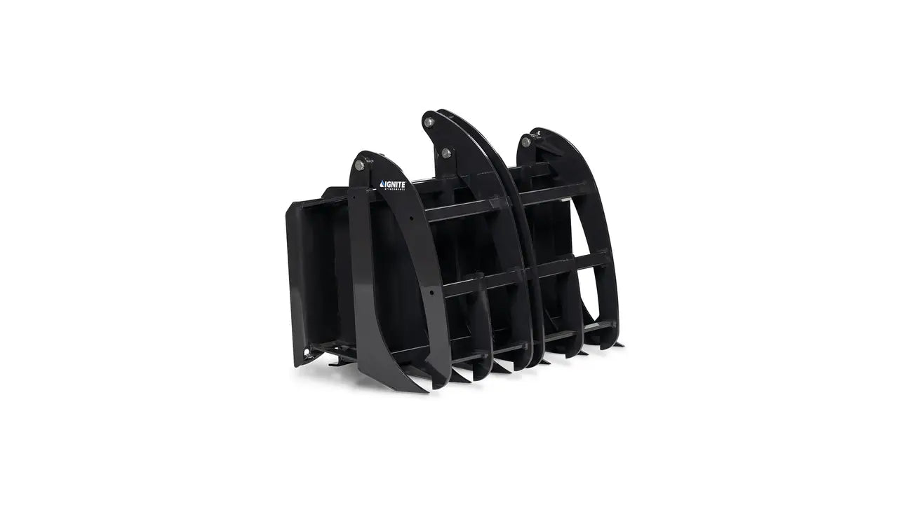Ignite Attachments Mini Rake Grapple | Width 36" | Horsepower 20–30 HP | Hydraulic Flow 5–15 GPM | For Mini Track Loaders