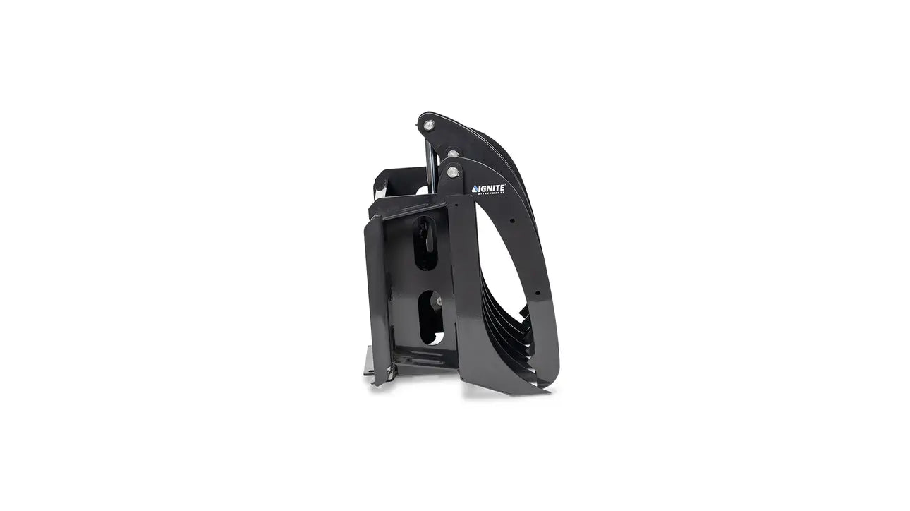 Ignite Attachments Mini Rake Grapple | Width 36" | Horsepower 20–30 HP | Hydraulic Flow 5–15 GPM | For Mini Track Loaders