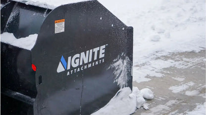 Ignite Attachments Universal Quick Attach Snow Pusher | Working Width 69” | Hydraulic Flow 30-60 GPM | For Skid Steers