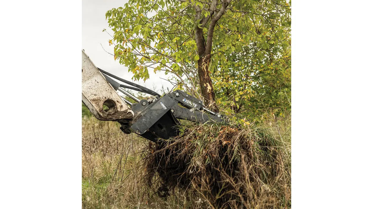 Ignite Attachments Stump Bucket Grapple | Width 46.6" | Hydraulic Flow 15-25 GPM | For Skid Steers