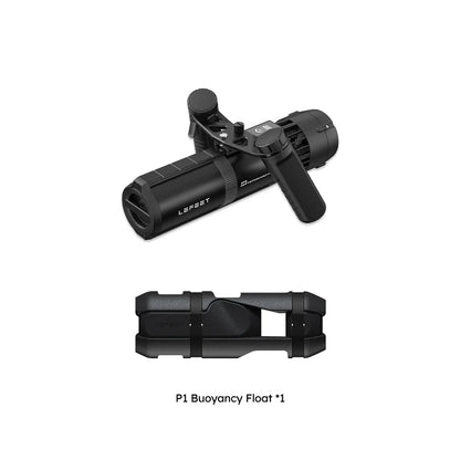 Lefeet Underwater Scooter | Model P1 Standard & P1 XR | Length 9.72"–15.79" | Width 12.40" | Height 5.12" | 9 & 13 kgf Thrust | 60m Depth | 60–90 Min Runtime | For Scuba, Freediving & SUP