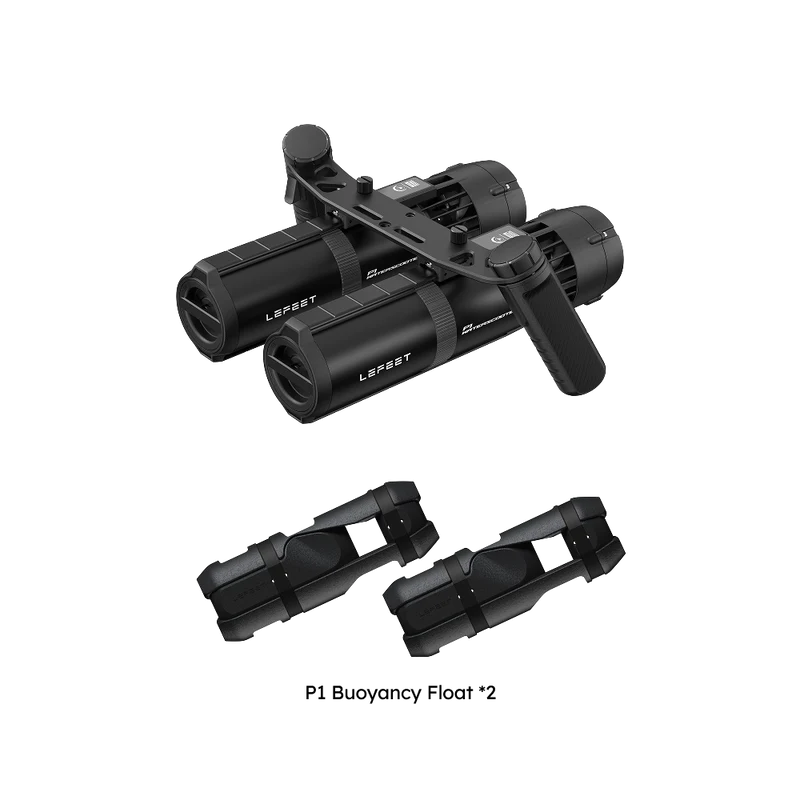 Lefeet Underwater Scooter | Model P1 & P1 XR Dual Unit | Width 12.40–15.79" | 18–26 kgf Thrust | For Scuba & SUP