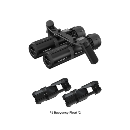 Lefeet Underwater Scooter | Model P1 & P1 XR Dual Unit | Width 12.40–15.79" | 18–26 kgf Thrust | For Scuba & SUP