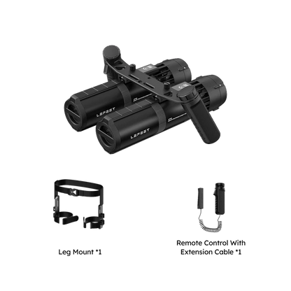 Lefeet Underwater Scooter | Model P1 & P1 XR Dual Unit | Width 12.40–15.79" | 18–26 kgf Thrust | For Scuba & SUP