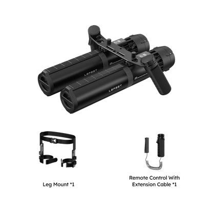 Lefeet Underwater Scooter | Model P1 & P1 XR Dual Unit | Width 12.40–15.79" | 18–26 kgf Thrust | For Scuba & SUP
