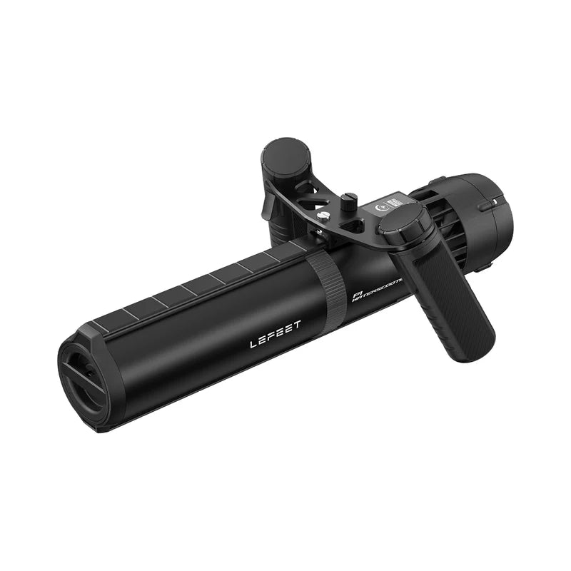 Lefeet Underwater Scooter | Model P1 Standard & P1 XR | Length 9.72"–15.79" | Width 12.40" | Height 5.12" | 9 & 13 kgf Thrust | 60m Depth | 60–90 Min Runtime | For Scuba, Freediving & SUP
