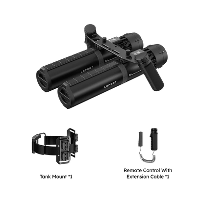 Lefeet Underwater Scooter | Model P1 & P1 XR Dual Unit | Width 12.40–15.79" | 18–26 kgf Thrust | For Scuba & SUP